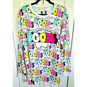 OG Hustle Men's XL Icon Cartoon‎ Colorful Pastel Graphic Sweatshirt NWT